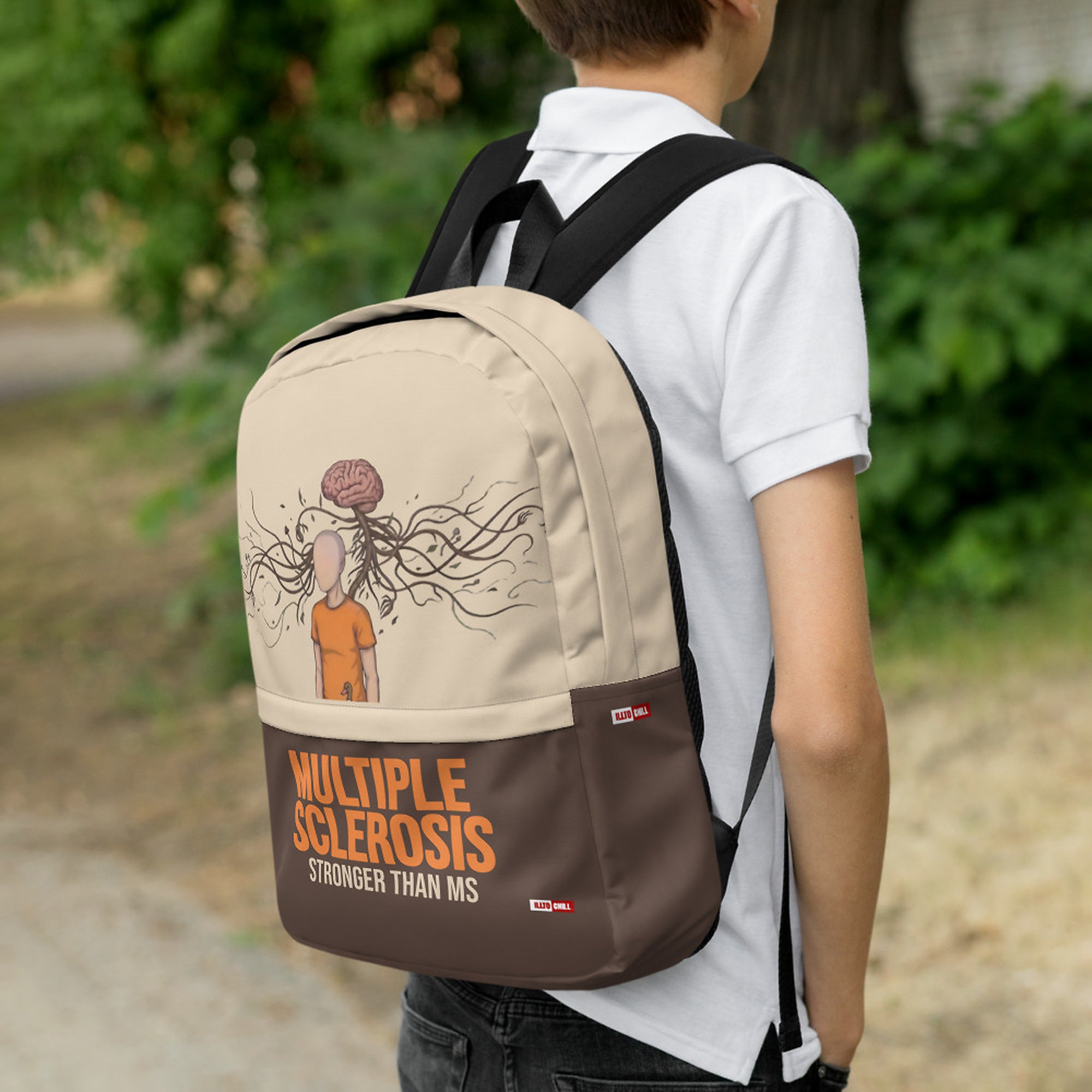 ILLTOCHILL MS Awareness Backpack – Lifestyle Right (Black)
