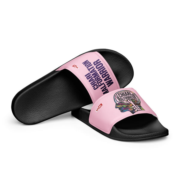 ILLTOCHILL Chiari Malformation Awareness Women's Slides – Flat 4 Front (Chiari Malformation Awareness Women's Slides)