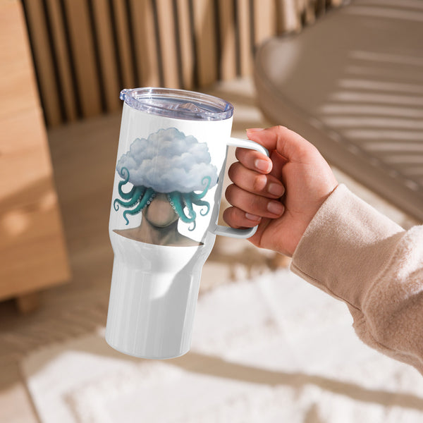 ILLTOCHILL OCD awareness Obsessive-Compulsive Disorder gift Travel mug with a handle – Lifestyle 7 Left