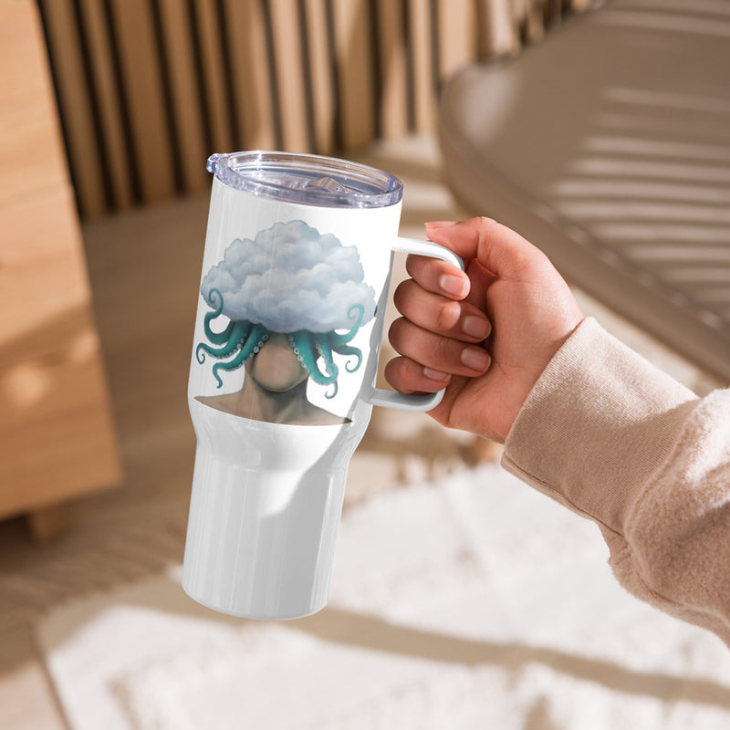 ILLTOCHILL OCD awareness Obsessive-Compulsive Disorder gift Travel mug with a handle – Lifestyle 7 Left