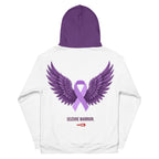 ILLTOCHILL Epileptic seizues awareness epilepsy gift heavyweight Unisex Hoodie – Flat Back (White)