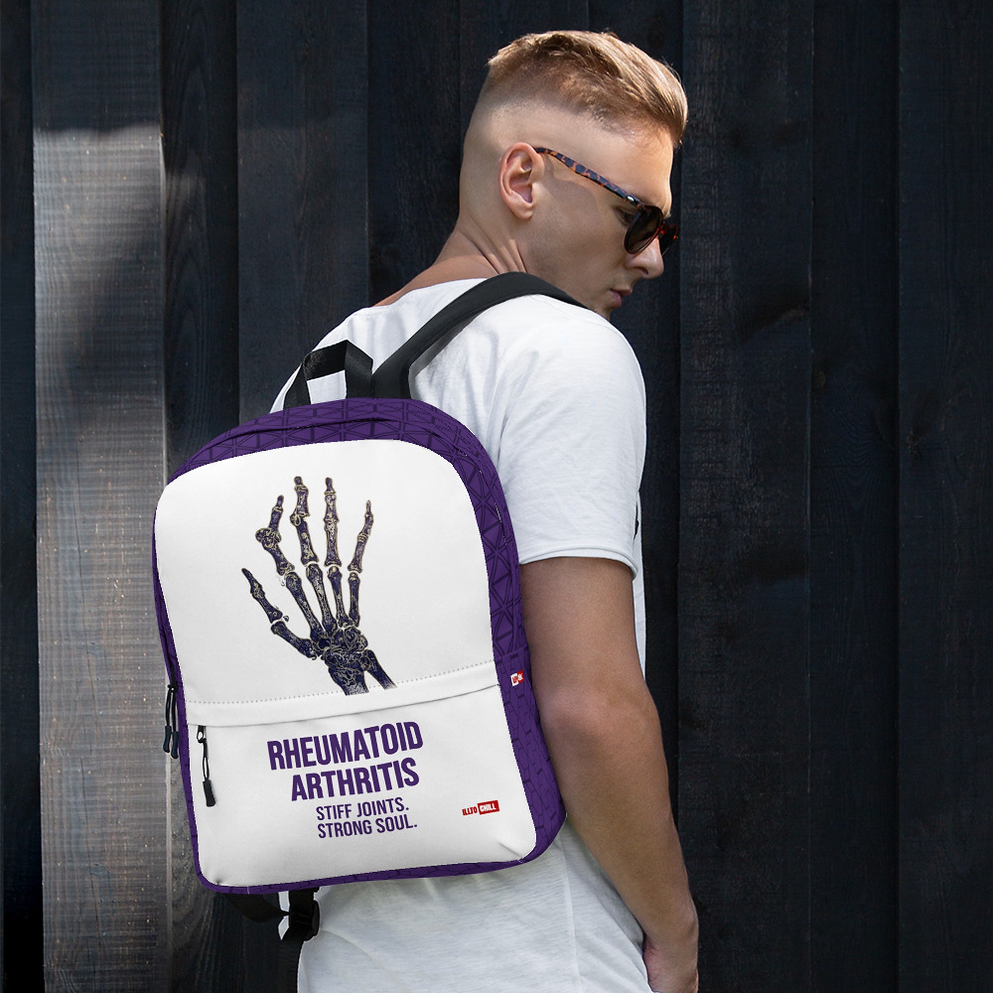 ILLTOCHILL RA Awareness Backpack – Men's Lifestyle Front (Clear)