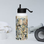 ILLTOCHILL Tourette syndrome awareness TS gift Stainless steel water bottle with a straw lid – Lifestyle 2 Left