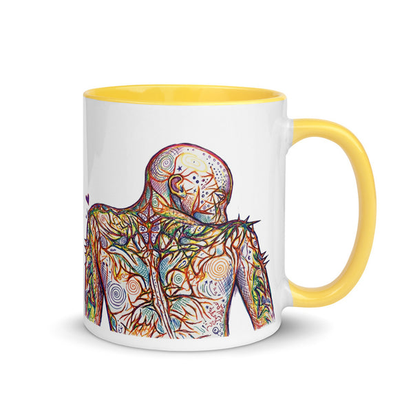 ILLTOCHILL Fibromyalgia awareness fibro gift Mug with Color Inside – Flat Right