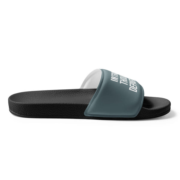 ILLTOCHILL OCD Awareness Men's Slides – Flat 2 Left Inside (Ocd Awareness Men's Slides)
