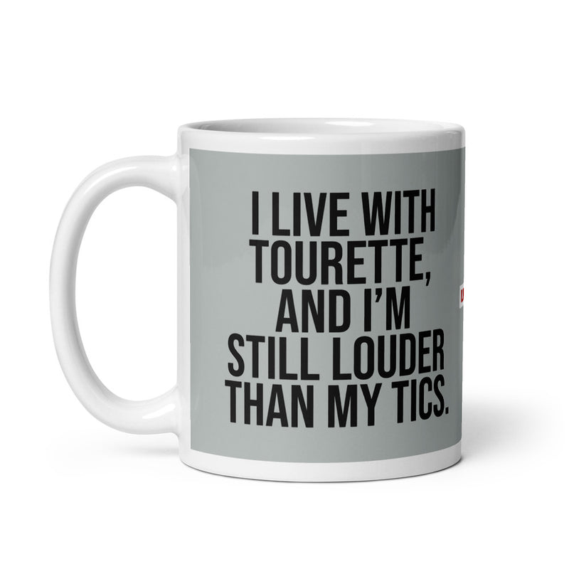 ILLTOCHILL Tourette syndrome awareness TS gift White glossy mug – Default Handle on Left