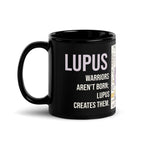 ILLTOCHILL Lupus awareness gift Black Glossy Mug – Flat Handle on Left