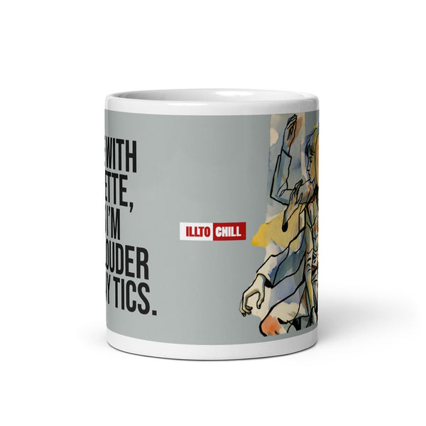 ILLTOCHILL Tourette syndrome awareness TS gift White glossy mug – Default Front view