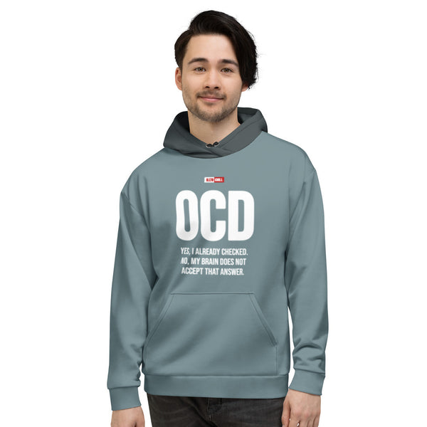 ILLTOCHILL OCD awareness Obsessive-Compulsive Disorder gift heavyweight Unisex Hoodie – Men's Front (Black)