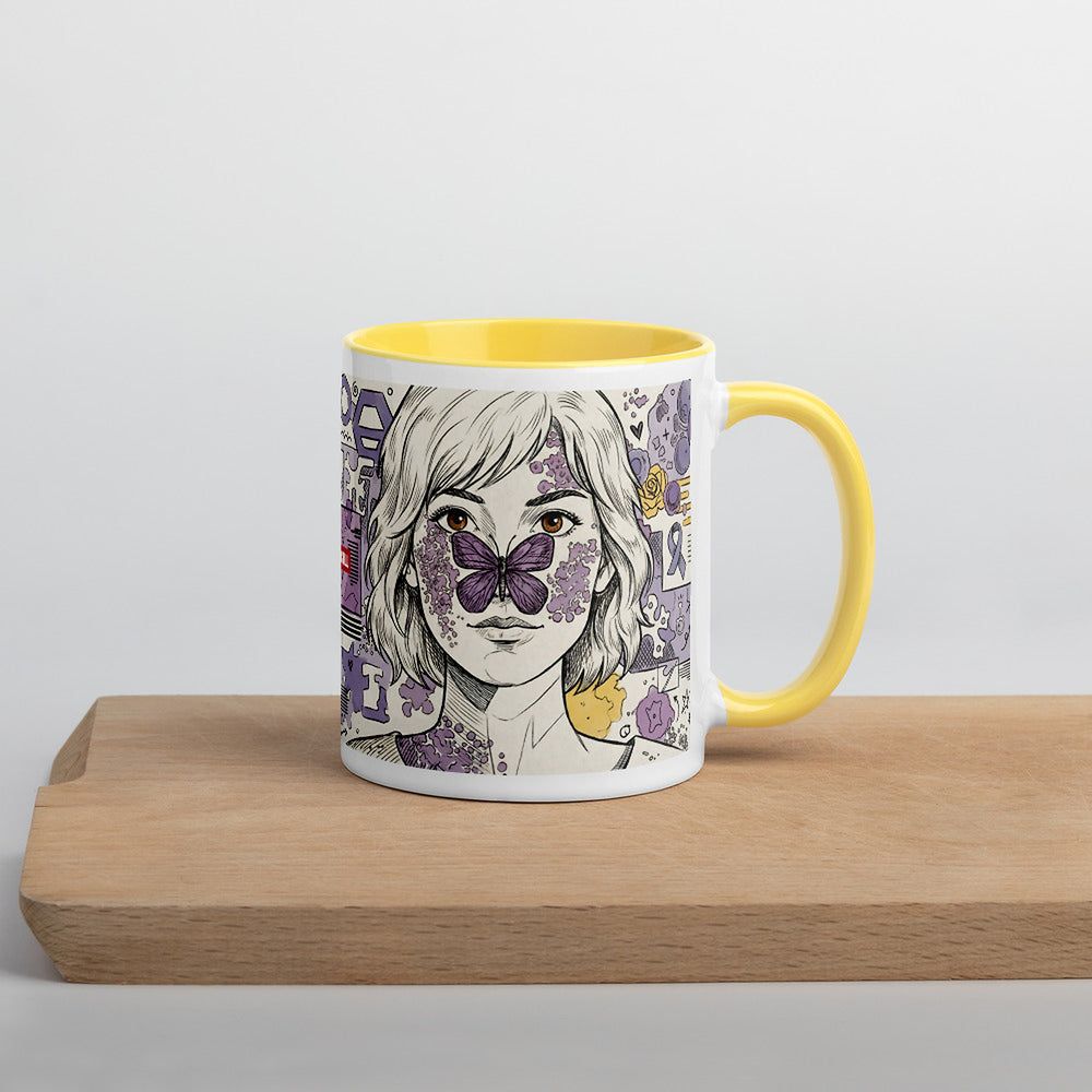 ILLTOCHILL Lupus awareness gift Mug with Color Inside – Lifestyle Right