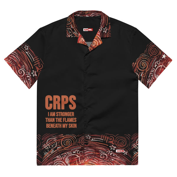 ILLTOCHILL CRPS awareness Complex Regional Pain Syndrome support Unisex button shirt – Flat Front (Black)