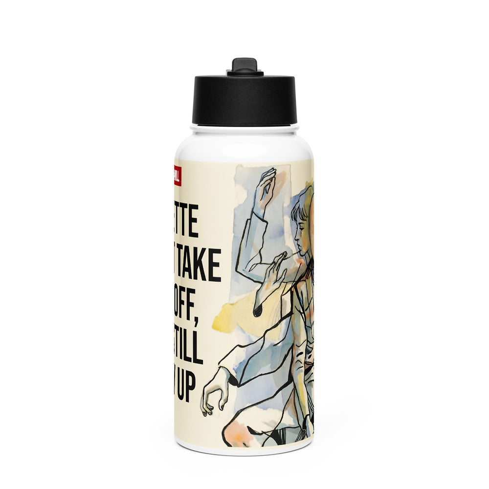 ILLTOCHILL Tourette syndrome awareness TS gift Stainless steel water bottle with a straw lid – Flat Front