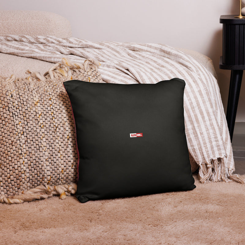 ILLTOCHILL Endometriosis Awareness Pillow – Lifestyle 5 Back (Black)