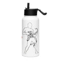 ILLTOCHILL Crohn's disease awareness gift Stainless steel water bottle with a straw lid – Flat Left