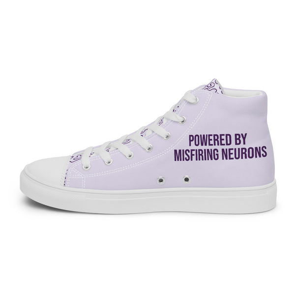 ILLTOCHILL Epilepsy awareness and support gift Men’s high top canvas shoes – Flat 2 Right Inside