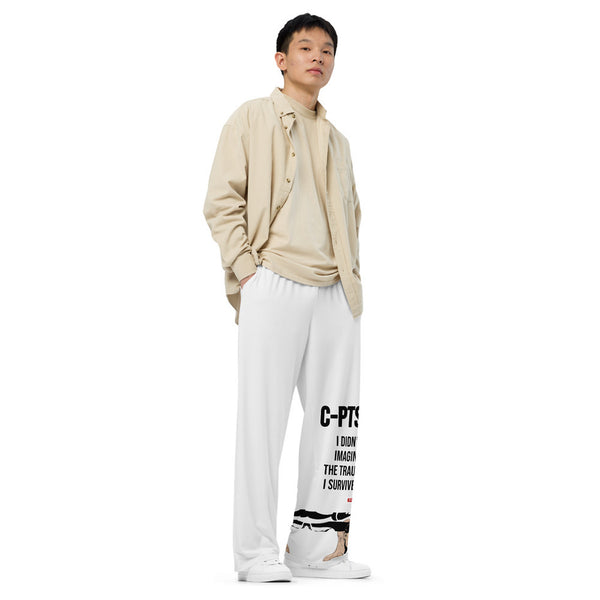ILLTOCHILL C-PTSD Support Pants – Men's Lifestyle Right Front (White)