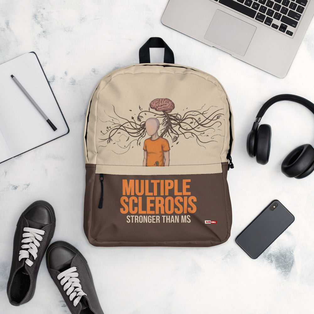 ILLTOCHILL MS Awareness Backpack – Flat Lifestyle Front (Black)