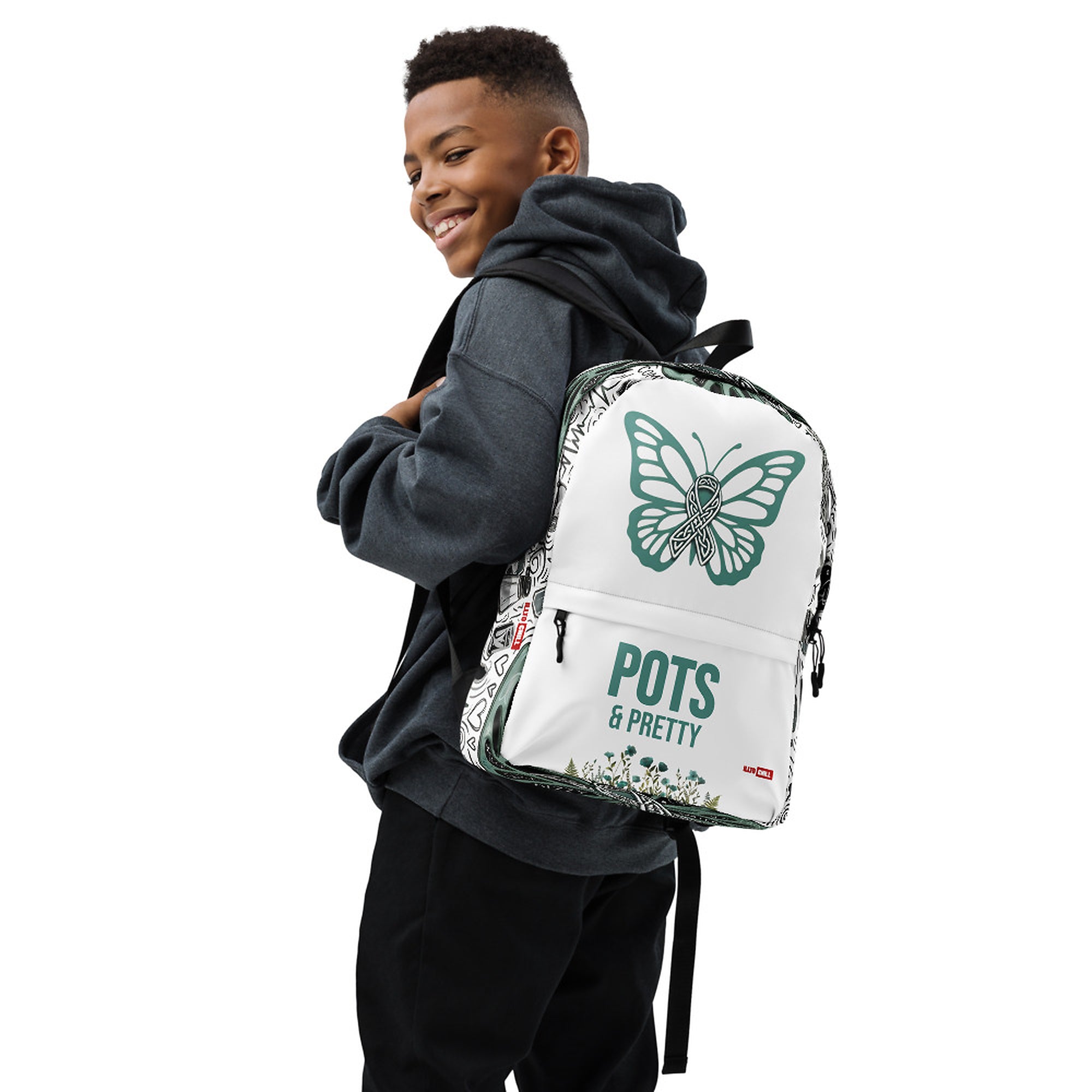 ILLTOCHILL POTS Awareness Backpack – Boy's Right (Clear)