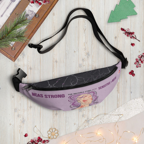 ILLTOCHILL MCAS Awareness Fanny Pack – Holiday season Front (Black)