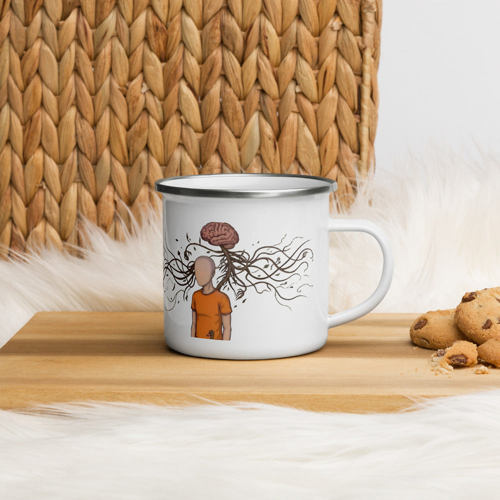ILLTOCHILL MS awareness Multiple Sclerosis support gift Enamel Mug – Lifestyle 4 Right