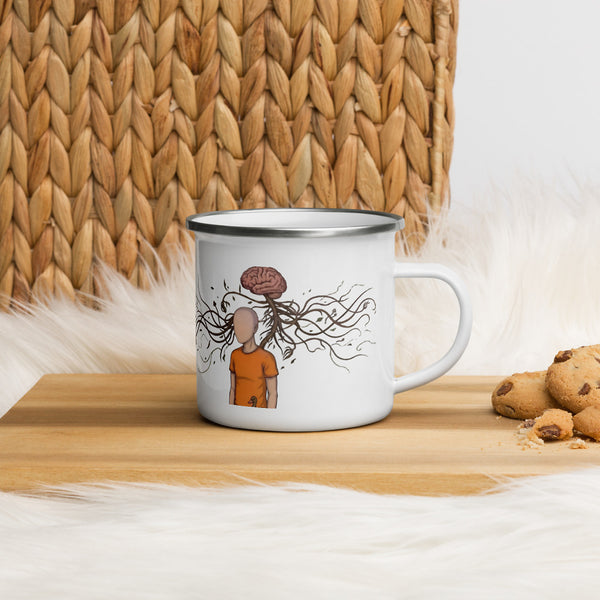 ILLTOCHILL MS awareness Multiple Sclerosis support gift Enamel Mug – Lifestyle 4 Right