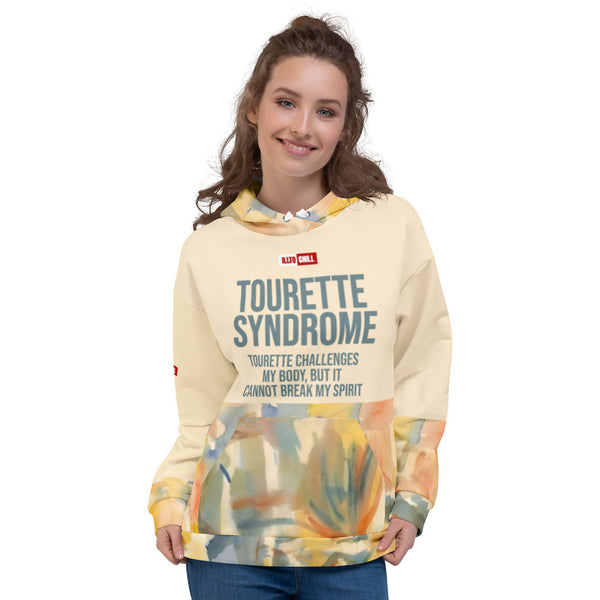 ILLTOCHILL Tourette syndrome awareness TS gift Unisex heavyweight Hoodie – Women's Front (White)