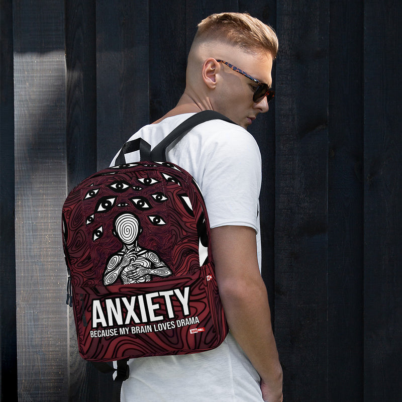 ILLTOCHILL Anxiety Awareness Backpack – Men's Lifestyle Front (Black)