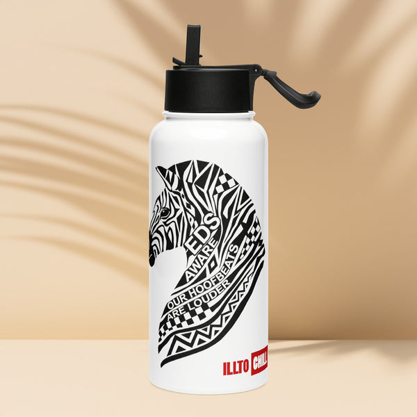 ILLTOCHILL EDS ehler danlos awareness gift Stainless steel water bottle – Lifestyle 4 Left