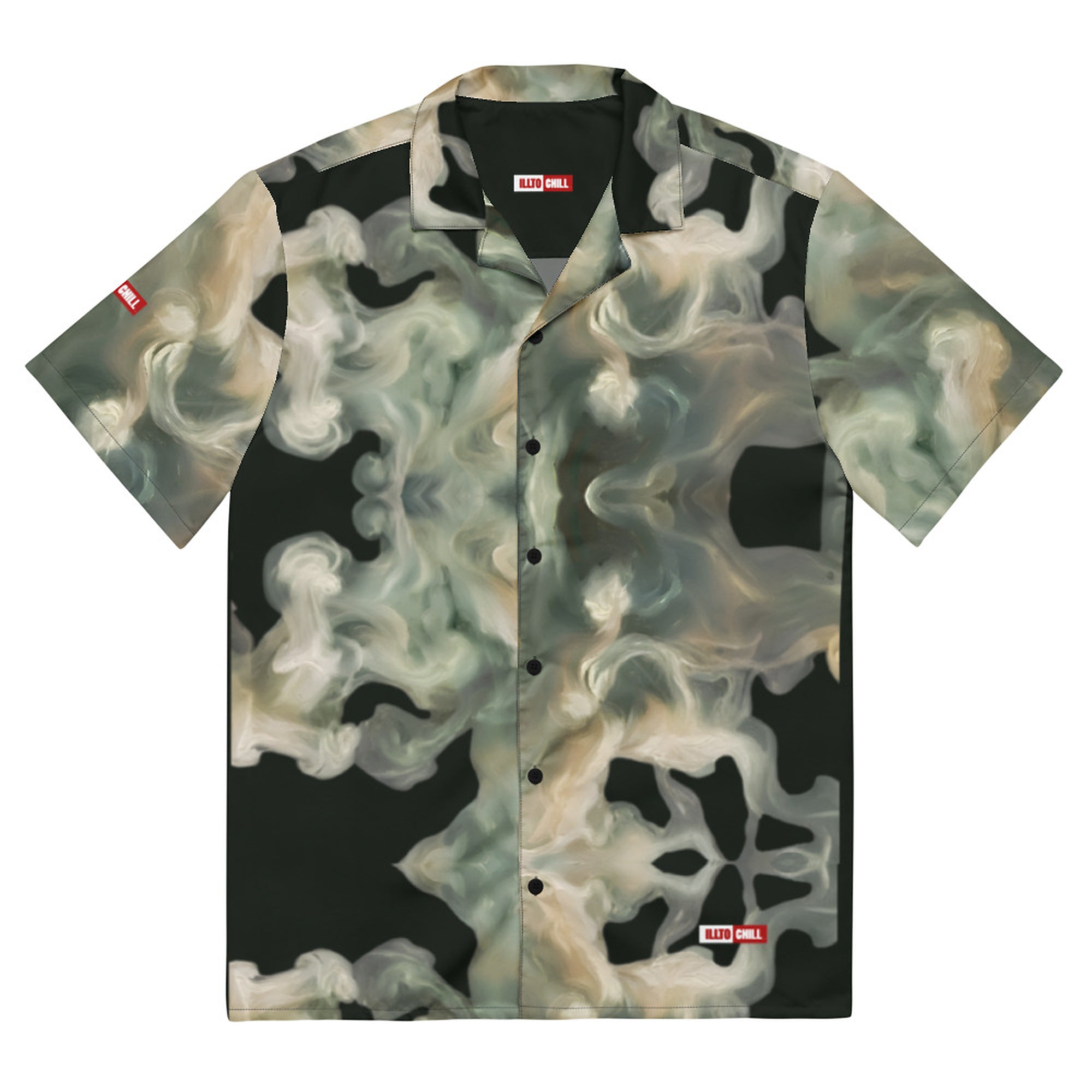 ILLTOCHILL Asthma awareness support Unisex button shirt – Flat Front (Black)