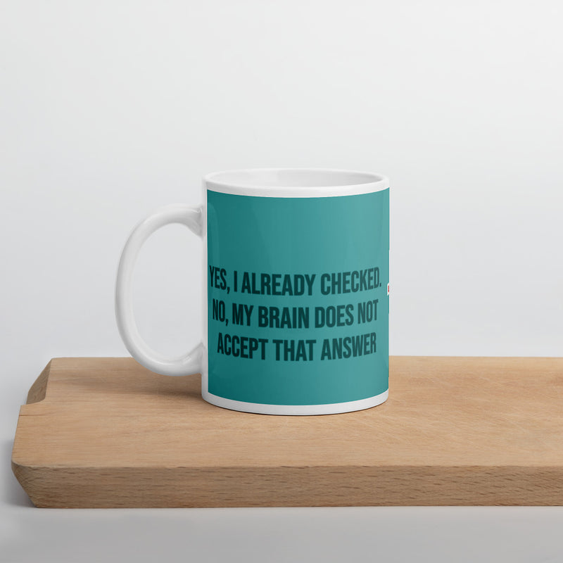 ILLTOCHILL OCD awareness Obsessive-Compulsive Disorder gift White glossy mug – Environment Cutting board