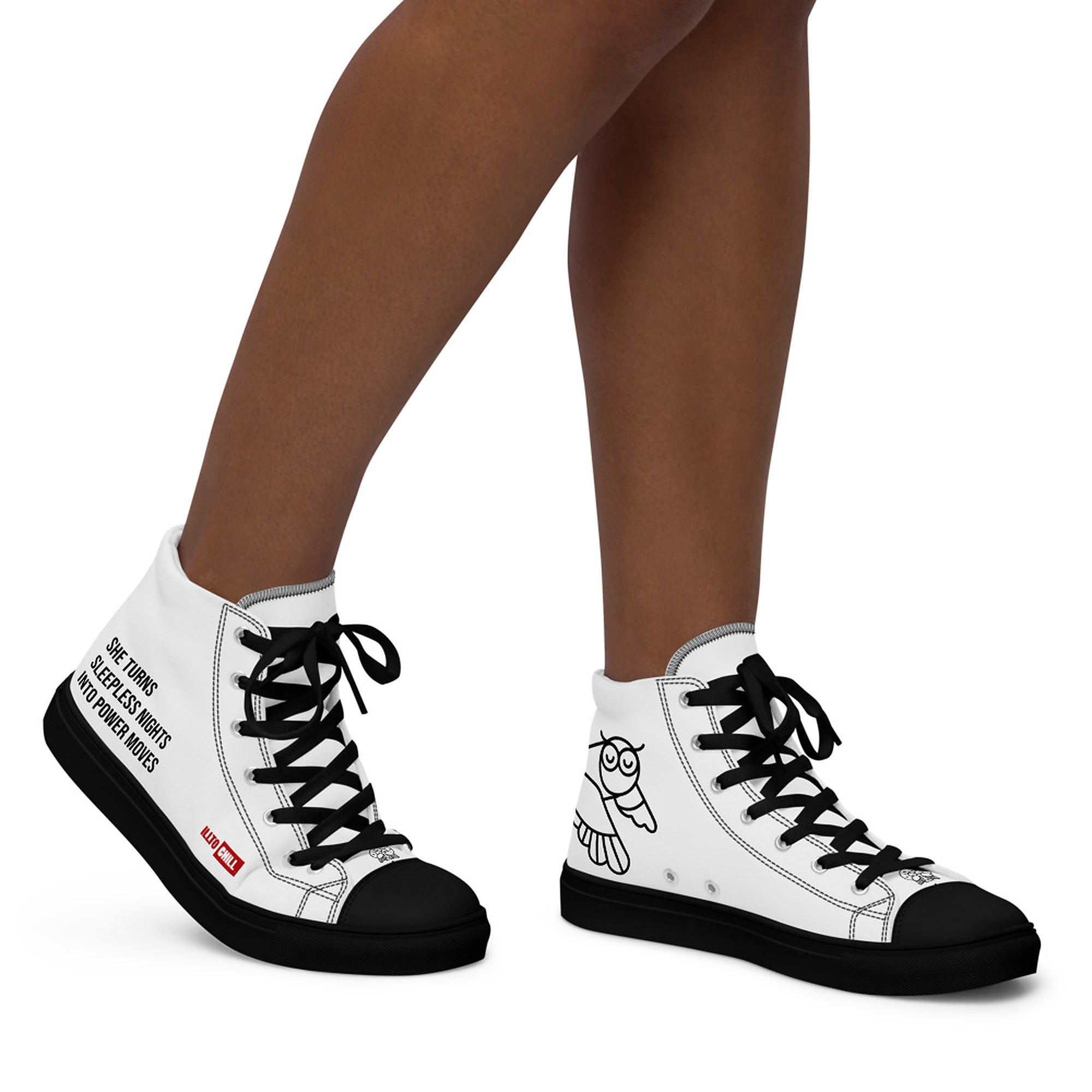 ILLTOCHILL Insomnia Awareness Women's High Top Shoes – Women's Right (Insomnia Awareness Women's High Top Shoes)