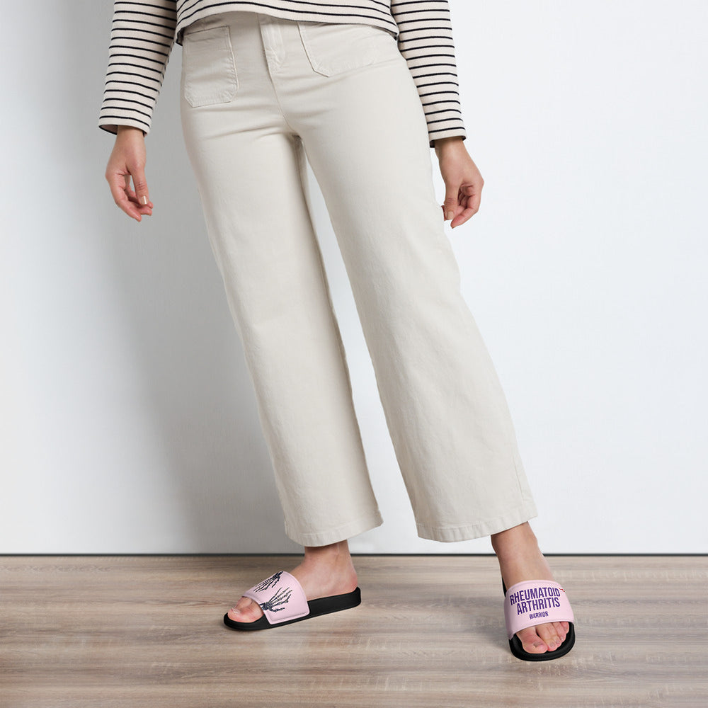 ILLTOCHILL RA Awareness Women's Slides – Women's Lifestyle 2 Front (Ra Awareness Women's Slides)