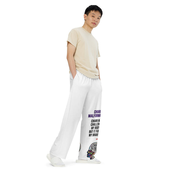 ILLTOCHILL Chiari Malformation Awareness Pants – Men's Right Front (White)