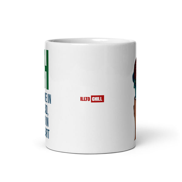 ILLTOCHILL IIH awareness Idiopathic Intracranial Hypertension support gift White glossy mug – Default Front view