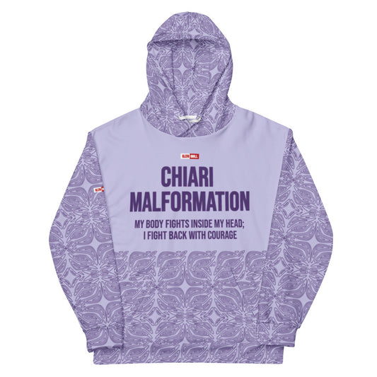 ILLTOCHILL CM Chiari Malformation awareness gift heavyweight unisex hoodie – Flat Front (White)