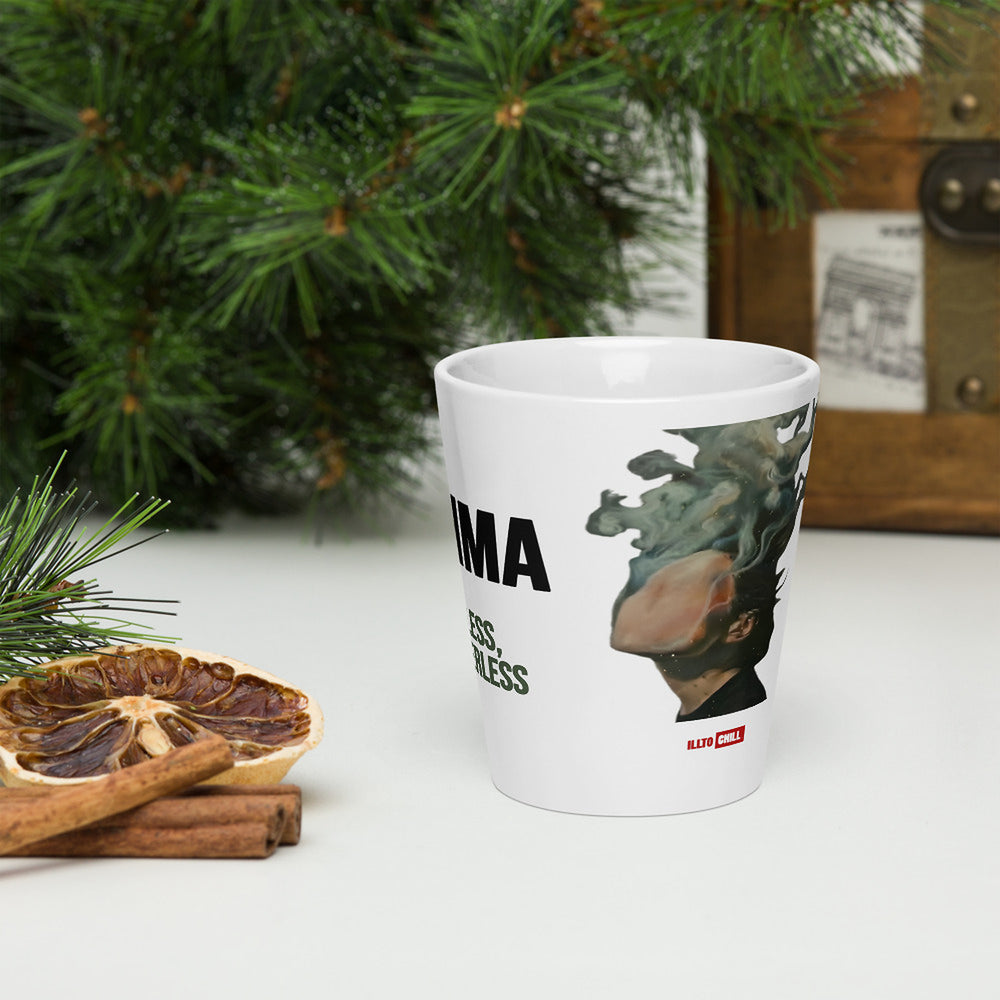 ILLTOCHILL Asthma awareness and support gift Latte mug – Lifestyle 3 Front