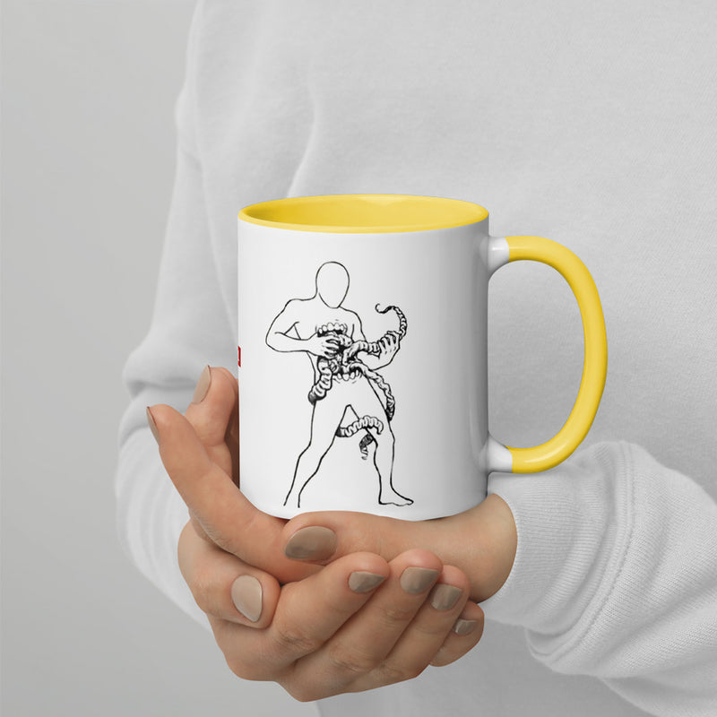 ILLTOCHILL Crohn's disease awareness and support gift Mug with Color Inside – Lifestyle 4 Right