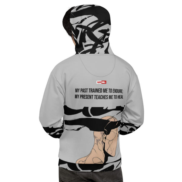 ILLTOCHILL CPTSD awareness Complex Post-Traumatic Stress disorder gift heavyweight Unisex Hoodie – Men's Back (Black)