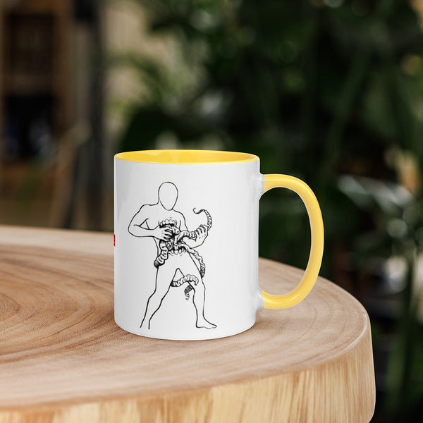 ILLTOCHILL Crohn's disease awareness and support gift Mug with Color Inside – Lifestyle 5 Right