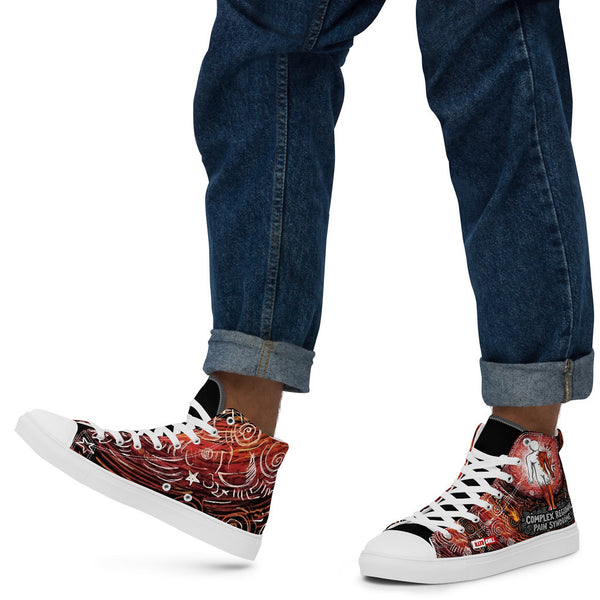 ILLTOCHILL CRPS Awareness and support gift men’s high top canvas shoes – Men's Lifestyle Left
