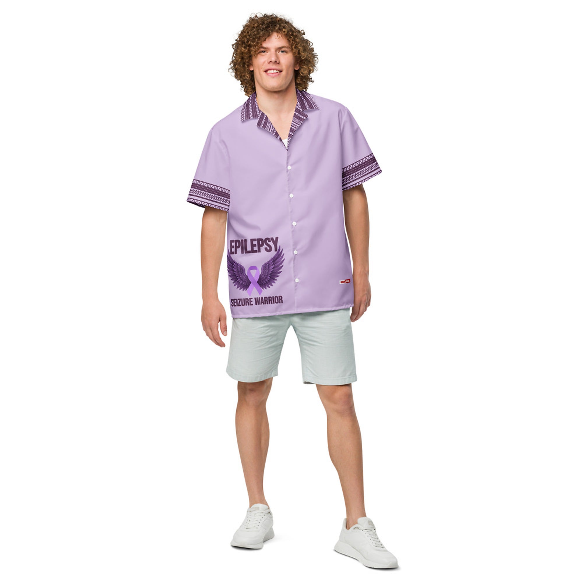 ILLTOCHILL Epilepsy awareness and support Unisex button shirt – Men's Front