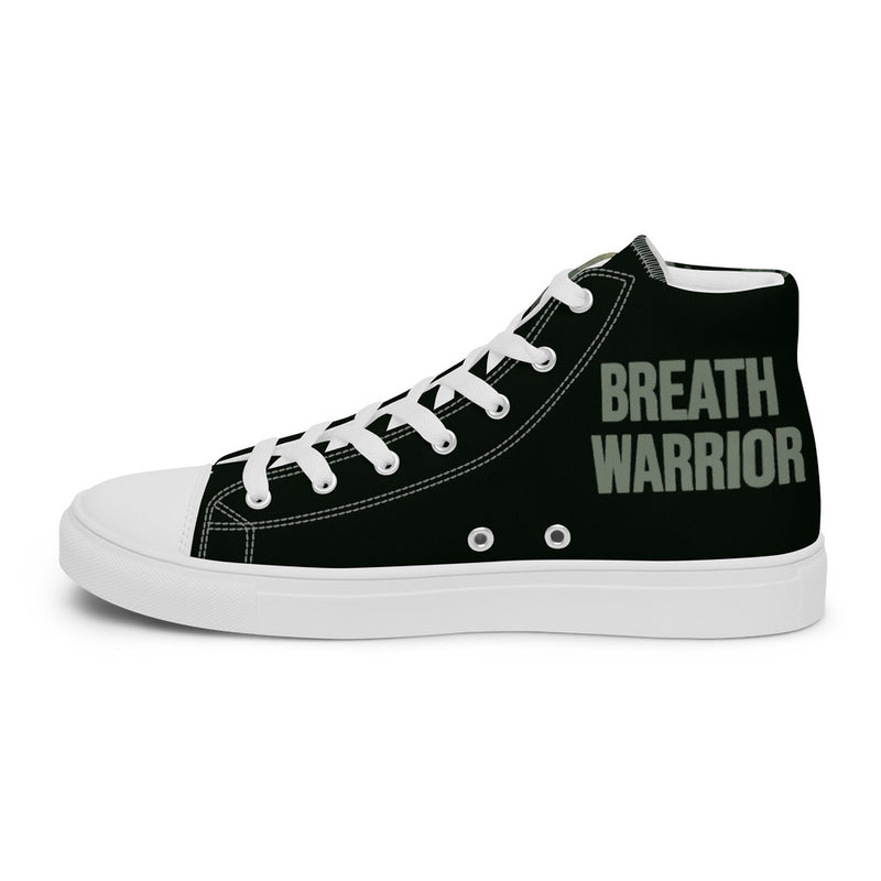 ILLTOCHILL Asthma awareness and support gift Men’s high top canvas shoes – Flat 2 Right Inside