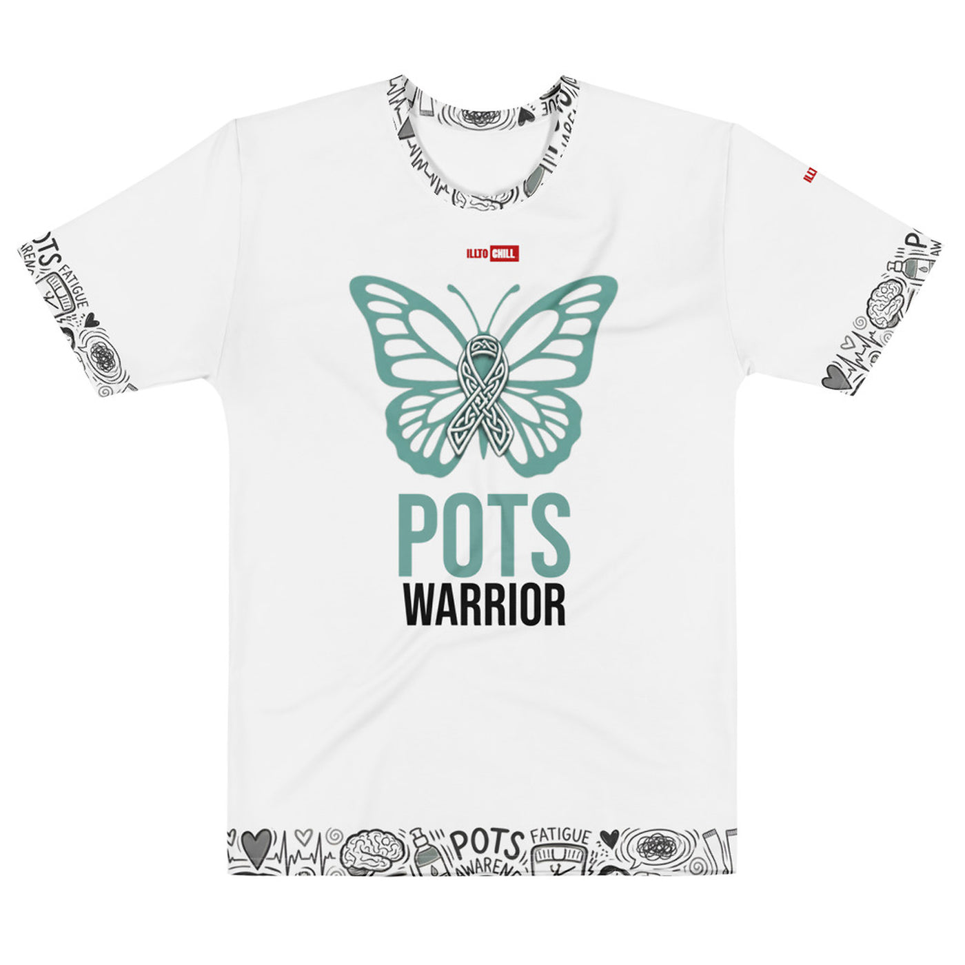 ILLTOCHILL POTS Awareness T-Shirt – Flat Front (White)