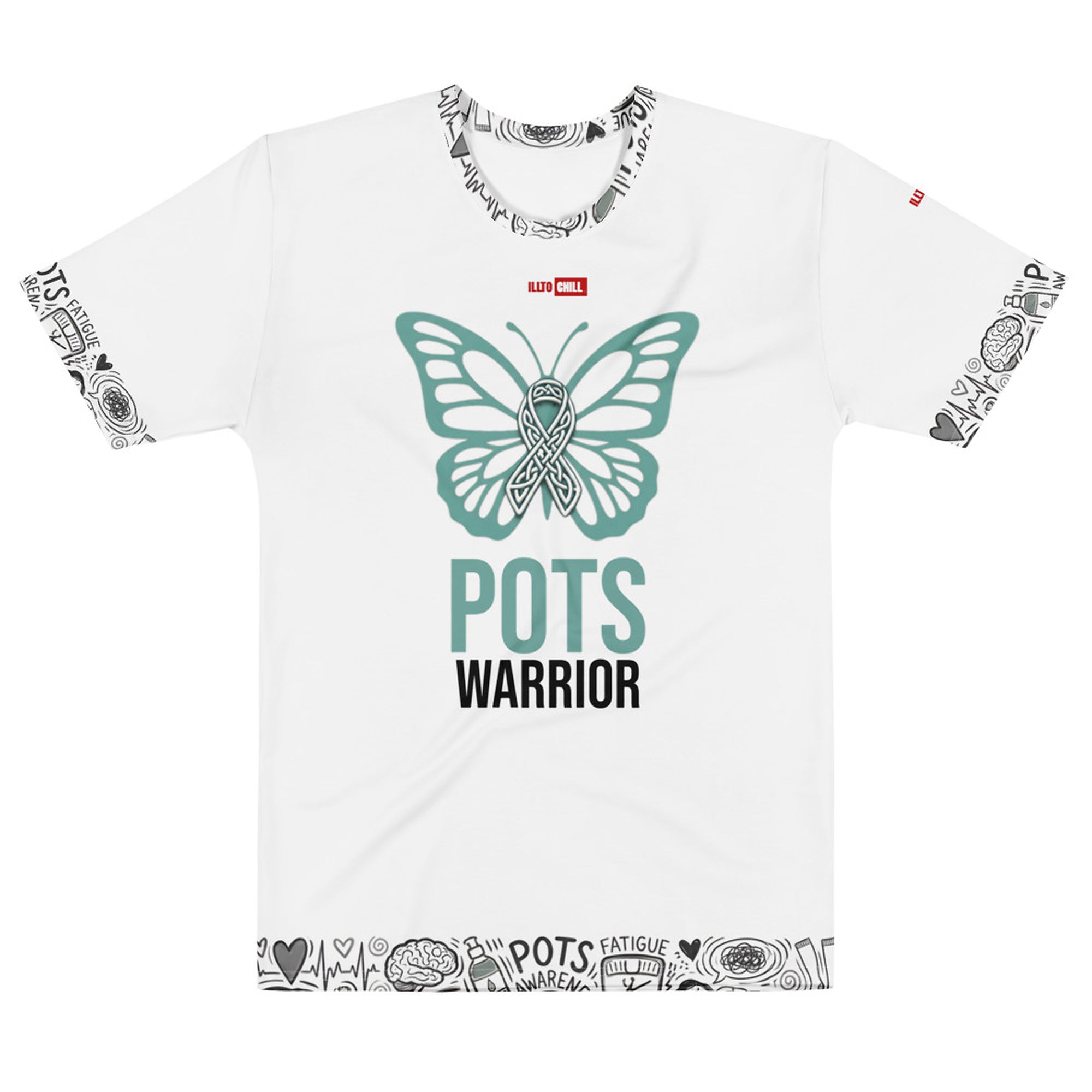 ILLTOCHILL POTS Awareness T-Shirt – Flat Front (White)