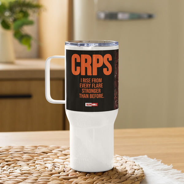 ILLTOCHILL CRPS Awareness and support gift Travel mug with a handle – Lifestyle 2 Right