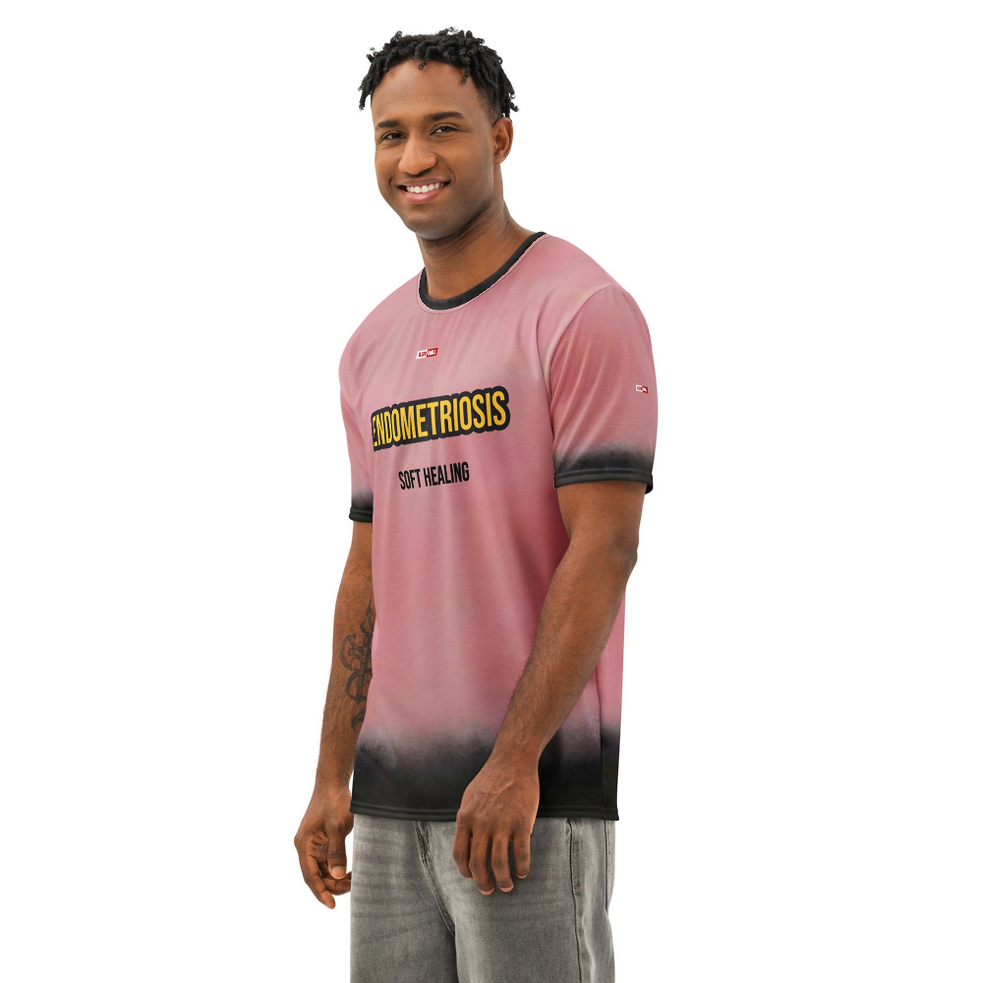 ILLTOCHILL Endometriosis Awareness T-Shirt – Men's Left Front (Black)
