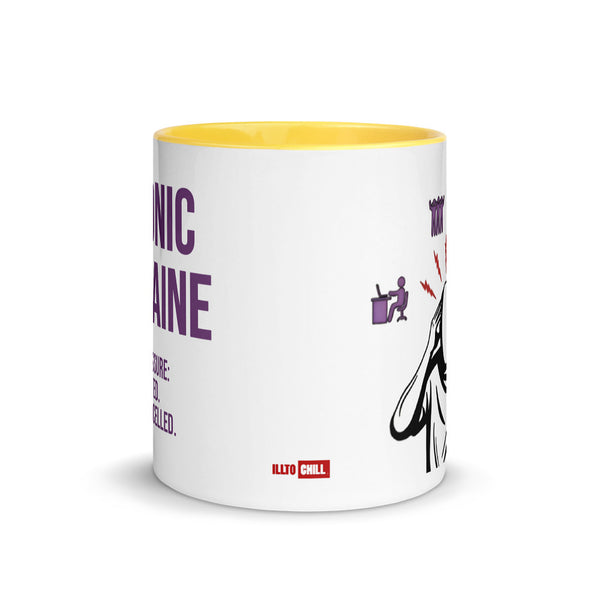 ILLTOCHILL Chronic Migraine awareness gift Mug with Color Inside – Flat Front