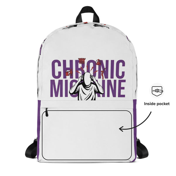 ILLTOCHILL Chronic Migraine Awareness Backpack – Default Front 2 (Clear)