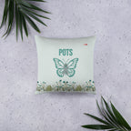 ILLTOCHILL POTS Awareness Pillow – Flat Lifestyle Front (Black)