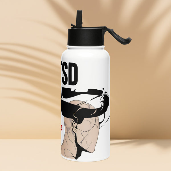 ILLTOCHILL CPTSD awareness gift Stainless steel water bottle with a straw lid – Lifestyle 4 Left